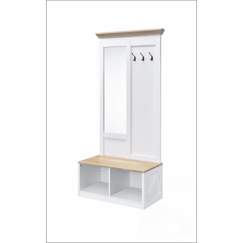 Melati Light Oak &  Finish Hall Tree Simple design, multi-functional use, classic and durable