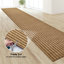 Runner Rug Hallway Non Slip Rubber Back Custom Size As Carpet Doormat Throw Rug Dark Beige-331261843