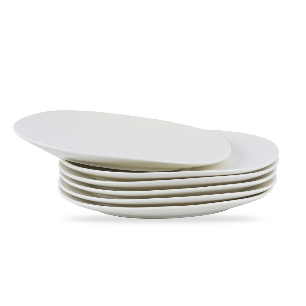Delilah 8" Porcelain Salad Plate, Cream