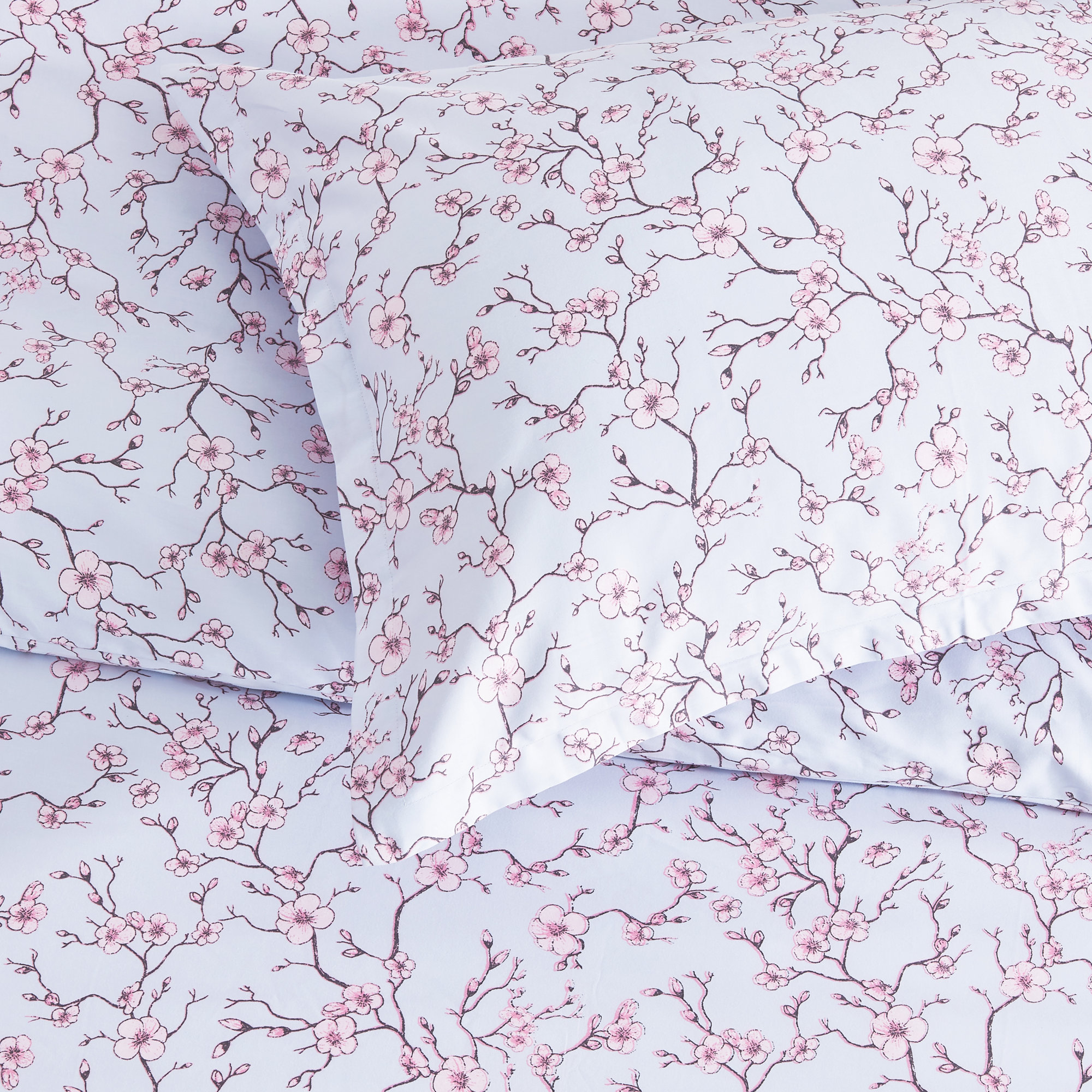Aura Sateen Duvet Cover Set, King Duvet Cover + 2 King Sham