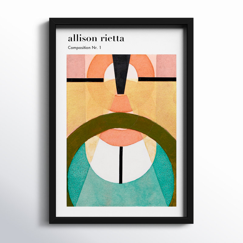 Composition Nr. 1 Print by Allison Rietta, Black Framed, 30" H x 21" W x 1.25" D