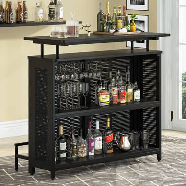 Brockham Home Bar Unit Mini Bar Liquor Bar Table