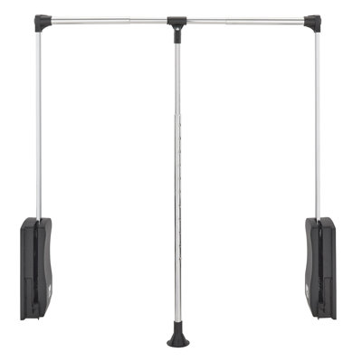 Solution d'organisation à tringle rétractable et réglable Rev-A-Shelf pour systèmes de rangement de garde-robe sur mesure