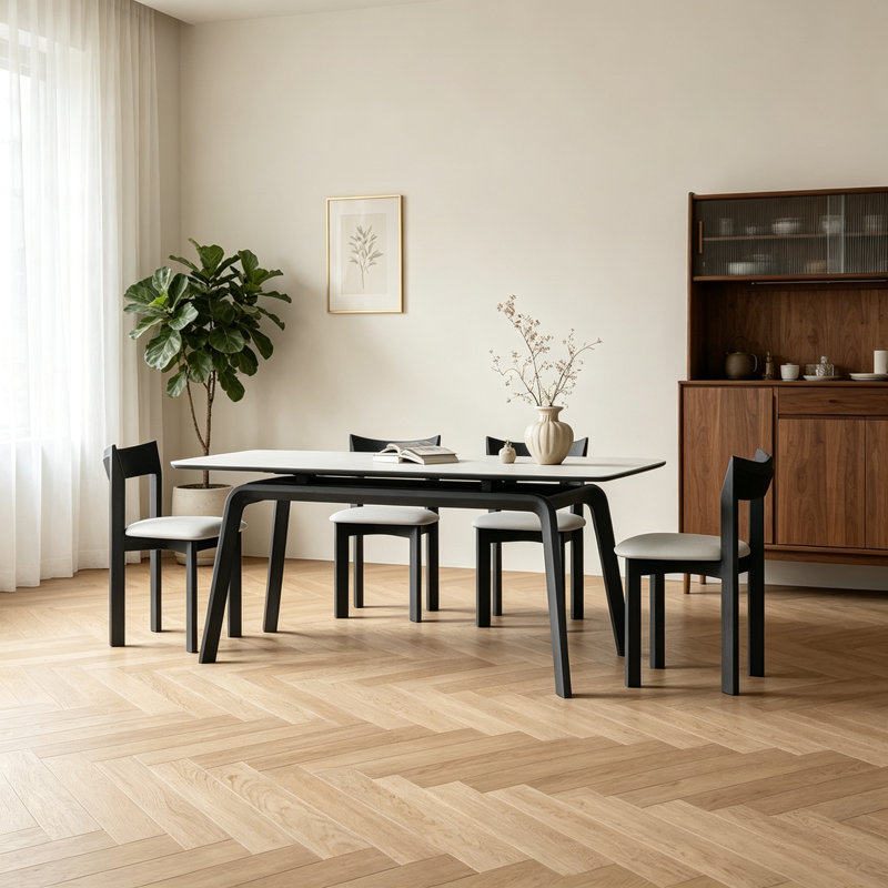 Modern Simple Slab Rock Rectangle Dining Table