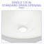 16"X16"  Ceramic Round Vessel Bathroom Sink