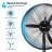 20" Oscillating Metal Stand Stand Fan