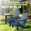 Ensemble de chaises durables en PEHD Adirondack, conception pliable avec porte-gobelet pour patio et pelouse