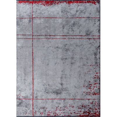 Rapture Red/Gray Luxury Area Rug
