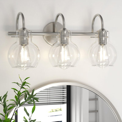 Zeline Light Dimmable Bathroom Vanity Lights with Clear Shade Vanity Light Fixture