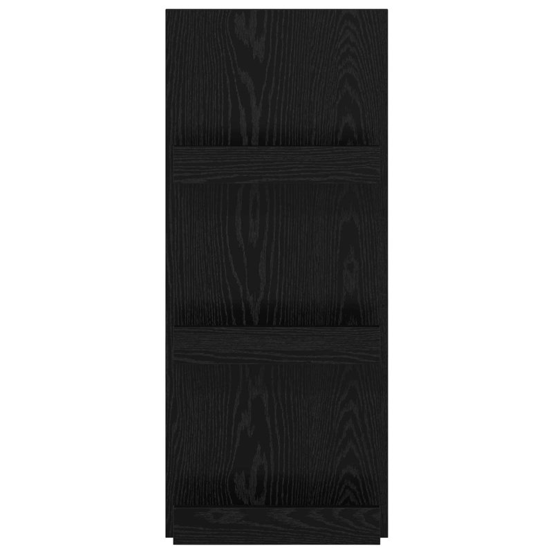 Wood Free Standing Magazine Rack, Black