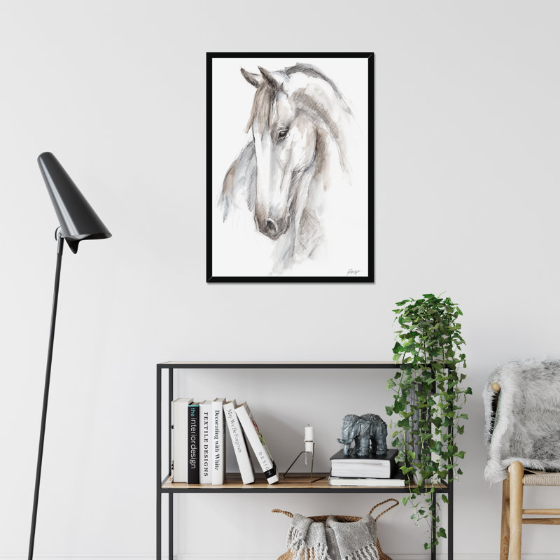 Equine Study II by Ethan Harper - Print, 80cm H x 55cm W, Black Framed Paper Print