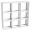 Organisateur de maison moderne en métal blanc avec 9 boîtes robustes avec rangement