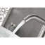 Robinet de lavabo de salle de bain en nickel brossé - Design moderne, poignée simple, acier inoxydable, poignée de meuble-lavabo à installation instantanée en nickel, concept simple