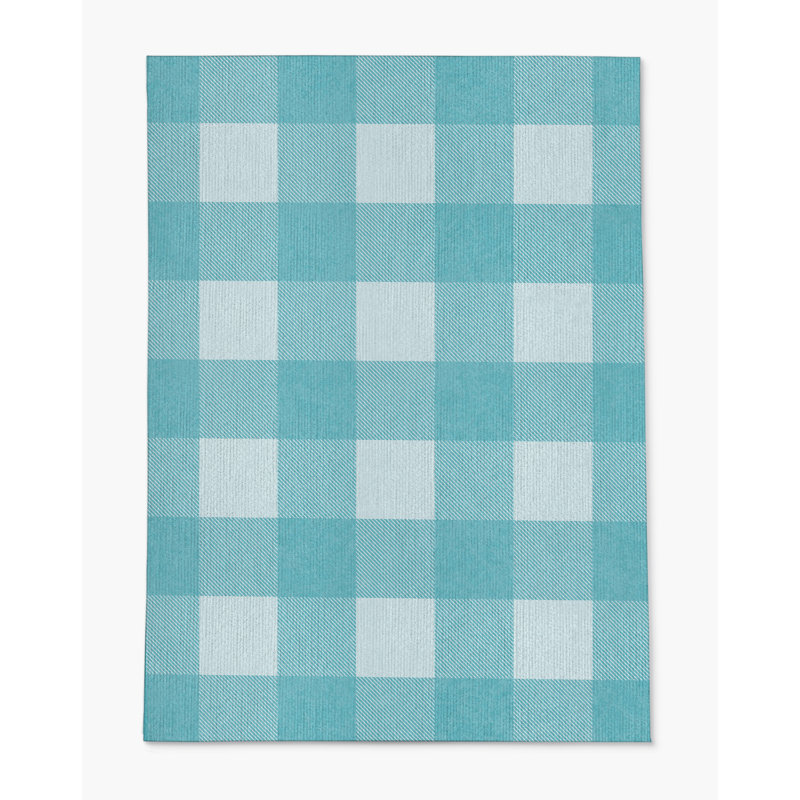 Tapis de chaise rectangulaire Chico, L 36 po x L 60 po, Turquoise