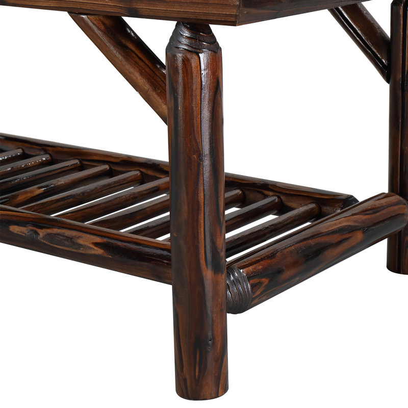 Table basse de patio en bois, Brun