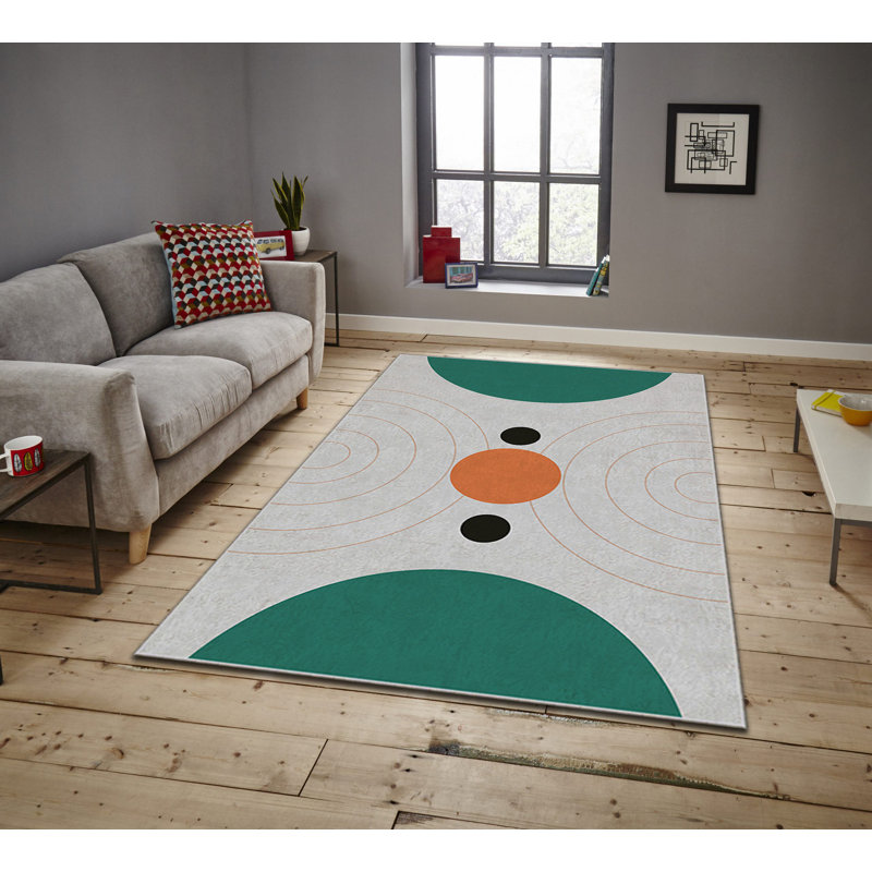 Luxurious Velvet Area Rug, 4.6 x 7.2 Feet | 100% Polyester, 740 g/m² | Non-Slip Felt Dot Underside, Machine Washable | Digital Print Design, Easy to Clean, Perfect for Living Room & Bedroom Décor
