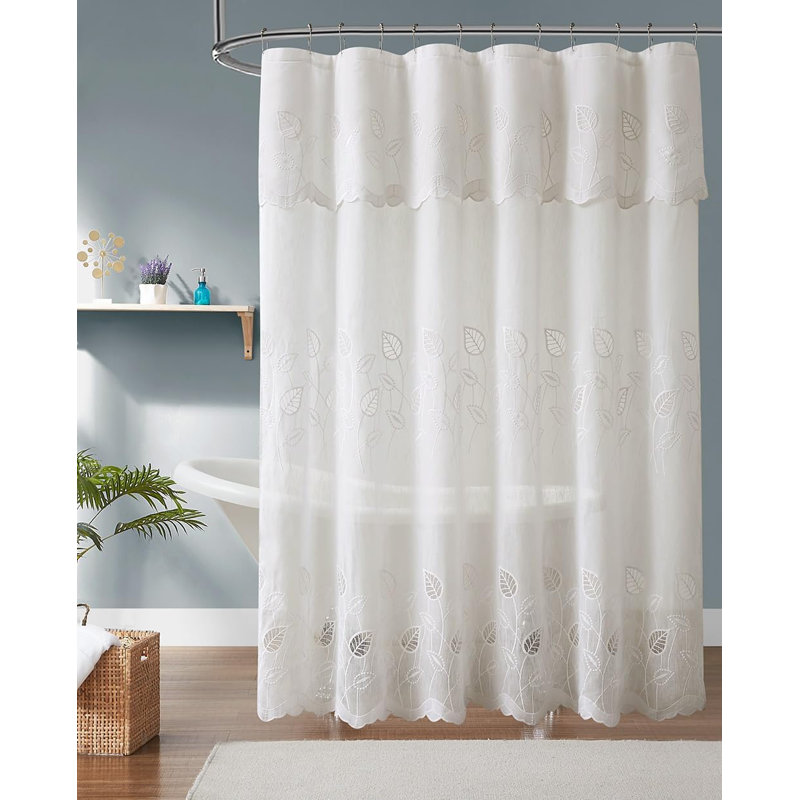 Rideau de douche Rotert, H 72 po x l 72 po, Crème
