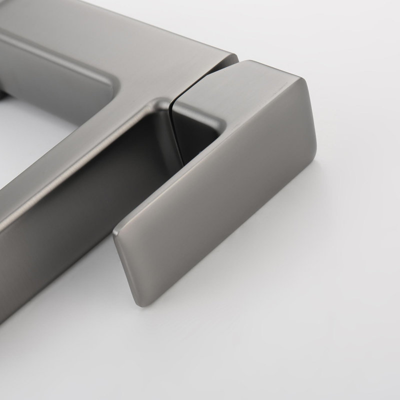 Robinet de lavabo de salle de bain moderne à un trou minimaliste, Gris