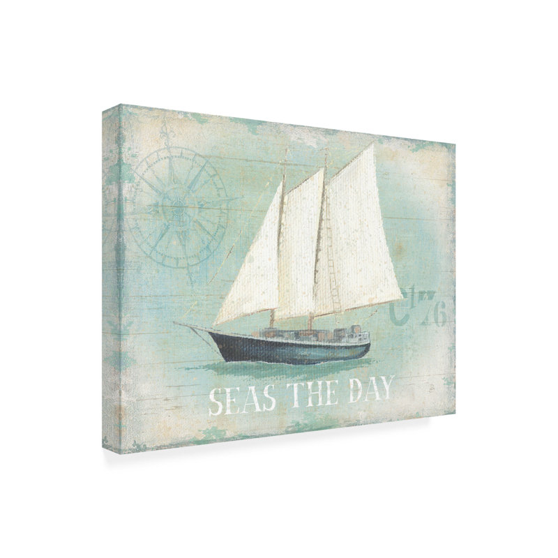 Toile d'extérieur Daphne Brissonnet «Sailing II», H 35 po x l 47 po x P 1,5 po
