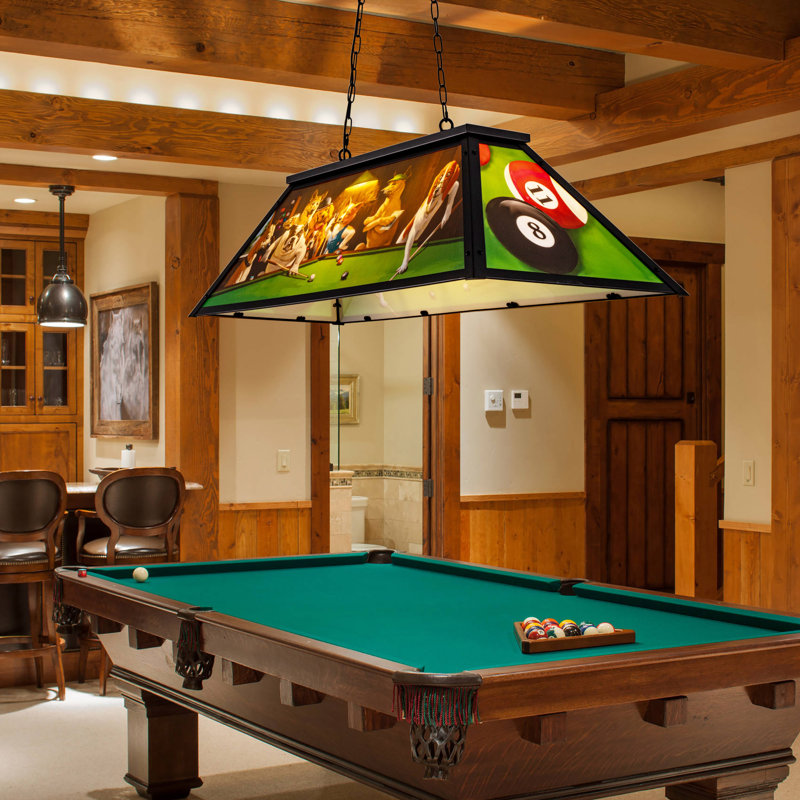 Luminaire suspendu pour table de billard 3 lumières Tiffany pour table de billard