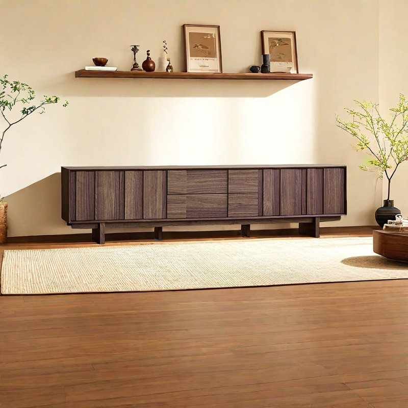 Nouveau meuble télé en bois massif de style rétro chinois