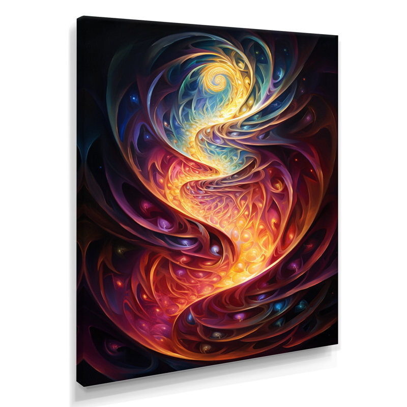 Spiral Stairs Path - Waves, art mural, Toile tendue, H 44 po x l 34 po