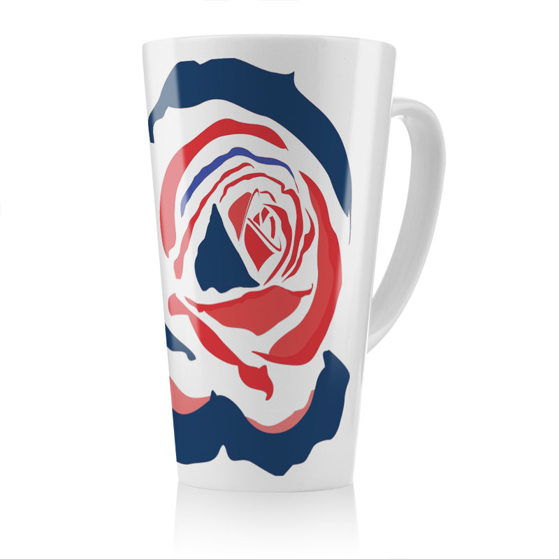 Rose Print Latte Mug