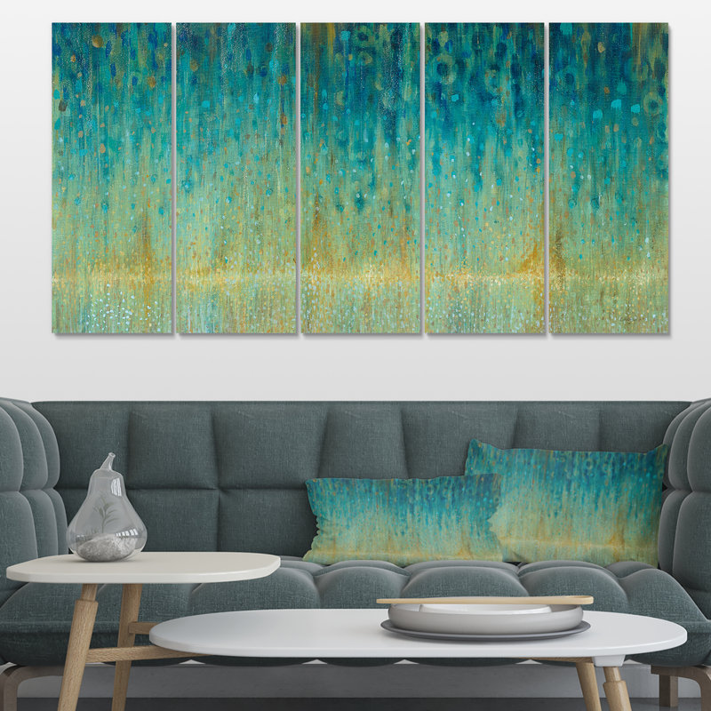 « rain abstract panel », peinture sur toile, reproduction d’image multi-parties