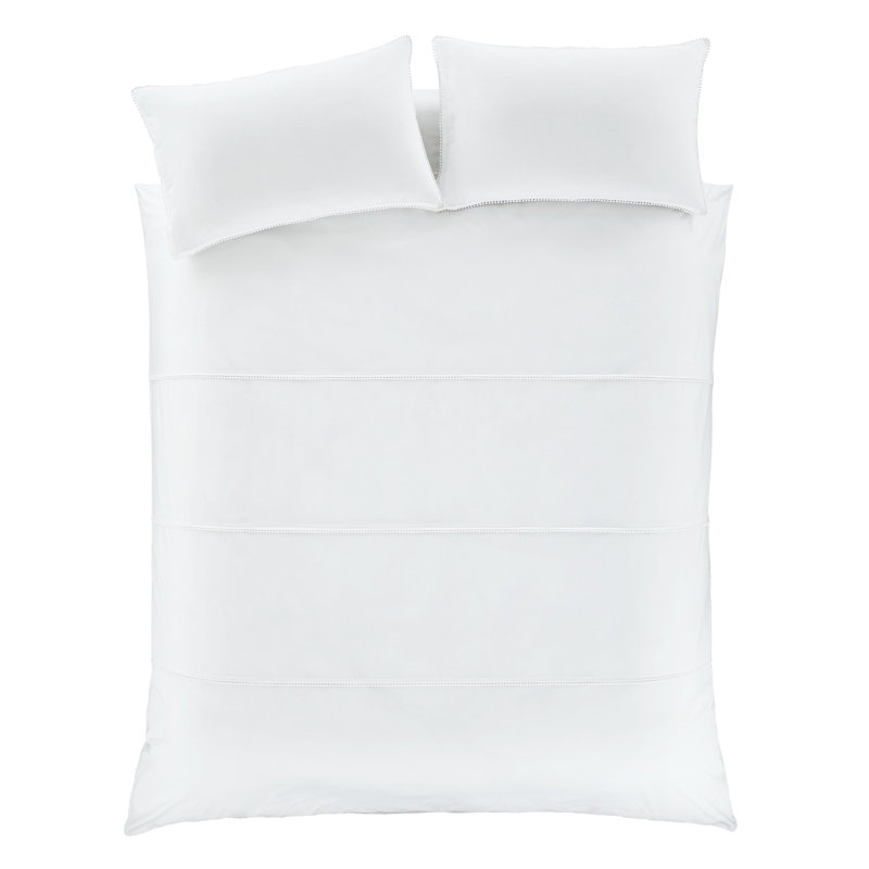 Pom Pom Duvet Cover Set, 260 x 220cm Duvet Cover + 2 Pillowcases, White