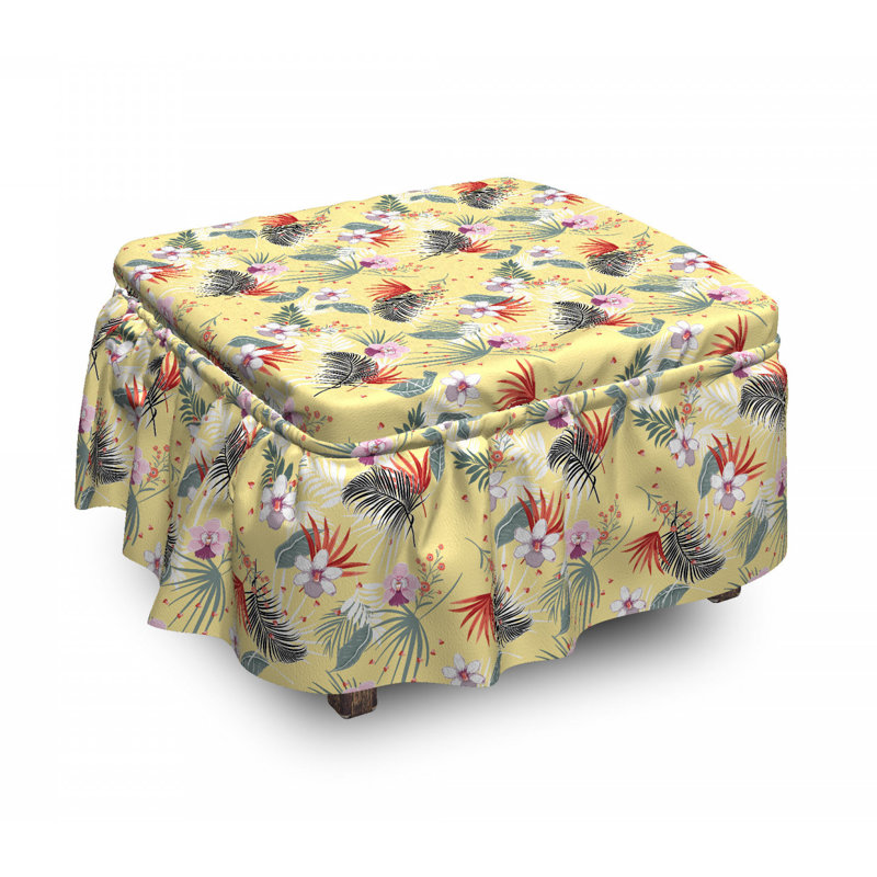 Assortiment de feuillage repose-pieds housse pour