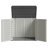 34 Cu.Ft. Large Outdoor Resin Horizontal Storage Shed Fast Assembly, 4.2 ft. W x 2.4 ft. D Waterproof Plastic Shed Cabinet with Lockable Door, Durable HDPE Trash Can Tool Shed For Garden, Patio, Yard