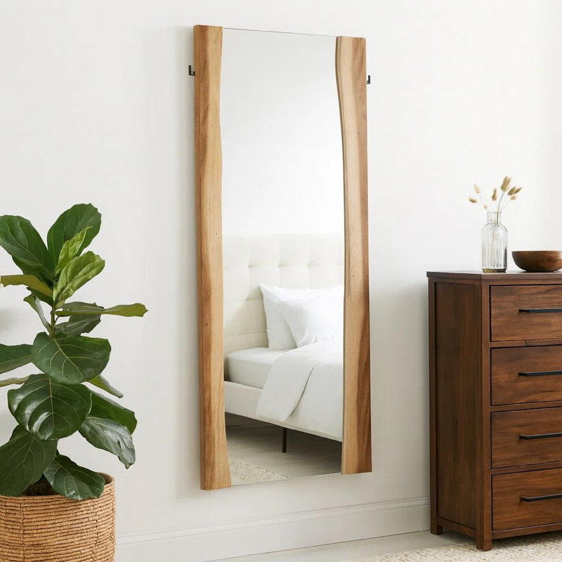 Alischa Wood Flat Floor Mirror