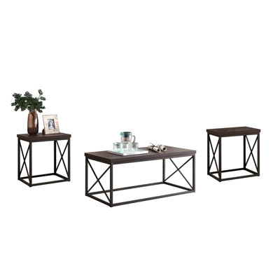 Ensemble de tables basses 3 pièces Peltz