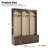 Wooden Style Hall Tree With Arched Design, Elegant 59" Wide Entryway Bench With 8 Retro Hooks, Rustic Coat Rack & Shoe Organizer With 3 Drawers-1572400523