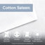 Housse de couette pour lit double / grand lit - 100% coton, broderie corail et motif de bordures minces