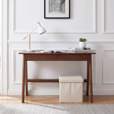 39.4"W Solid Wood Desk with Drawers