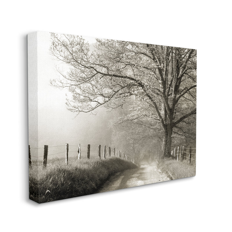 Sentier clôturé de paysage champêtre par Danita Delimont - photographie, H 24 po x l 30 po x P 1,5 po, Toile tendue