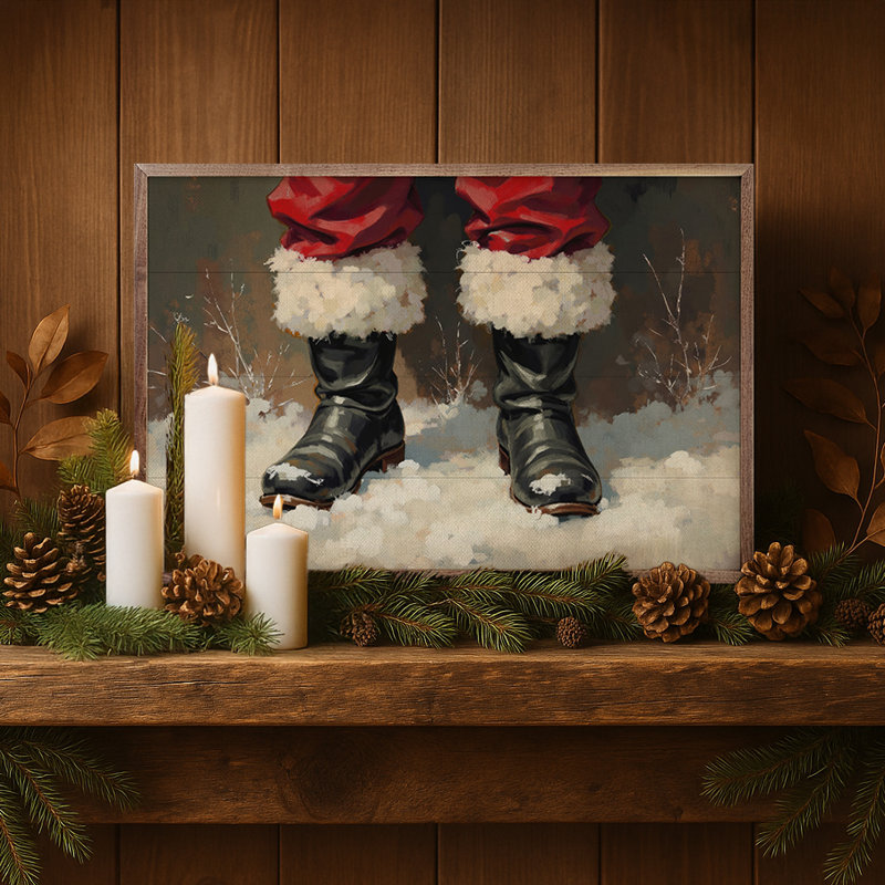 Bottes du père Noël, H 24 po x l 36 po