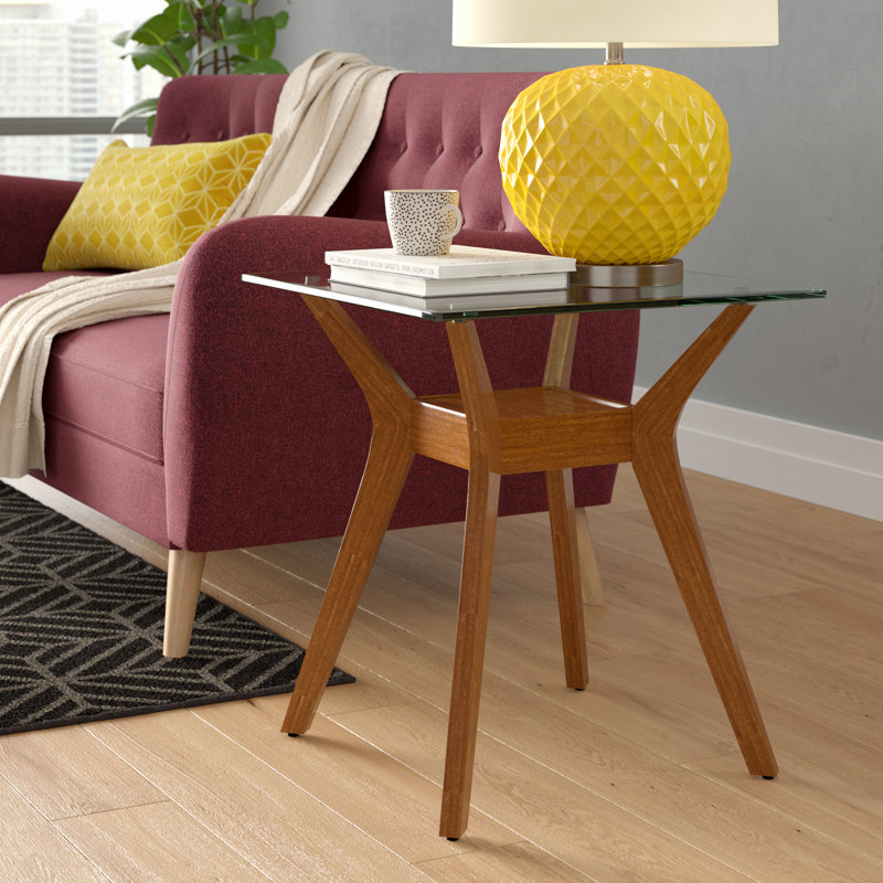 Jermarius Glass Top End Table