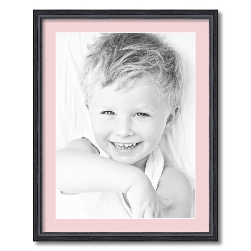 Cadre pour photo simple 18 po x 24 po en bois mat, Rose trémière
