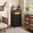 Nightstand with Charging Station Side Table 4 Storage Drawers-1303927265