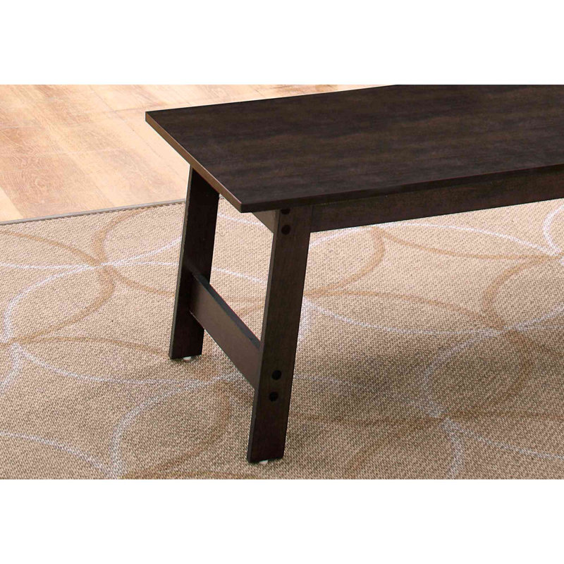 Wood Top Coffee Table Set with Wood Legs, Espresso