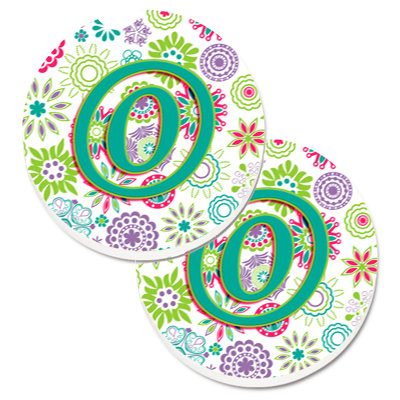 Sous-verre voiture de voiture fleurs initial