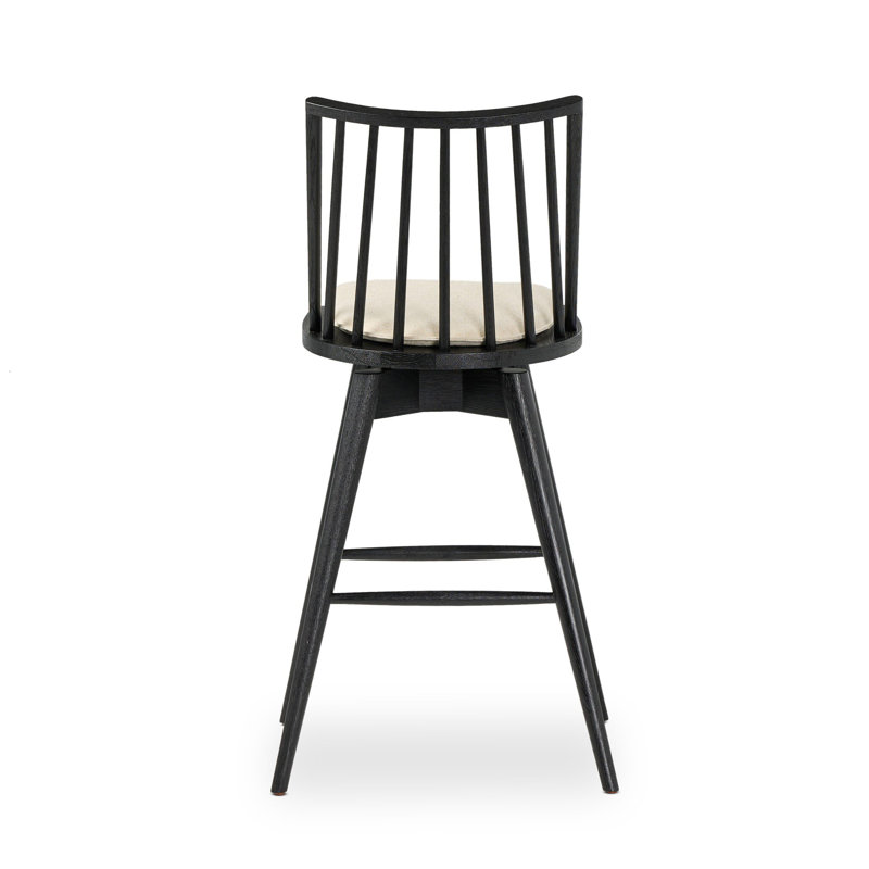 Lewis Swivel Bar Stool, Antwerp Natural/Linen Blend, Counter Stool (26.98" Seat Height)