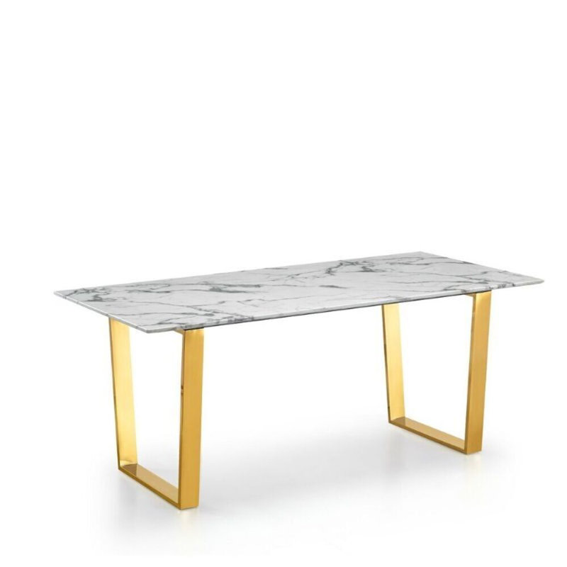 Table de salle à manger Viktor, Or, L 50 po x l 30 po