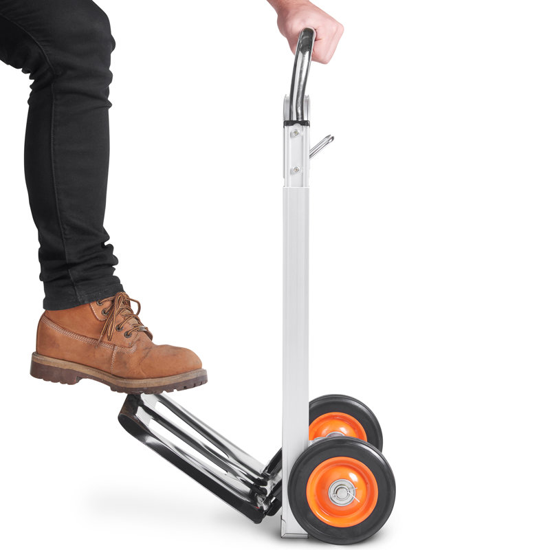 Hand Truck/Sack Truck - Multi-Functional Folding Aluminium Alloy Sack Truck & Dolly For Convenient Lifting & Moving At Home, Office & Outdoors 90kg Capacity