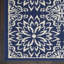 Tapis floral bleu marine / ivoire Chua-942839352