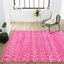 Tapis marocain Kateshia HYPE Boho Vintage Diamond Fuchsia / Ivory-1802146026