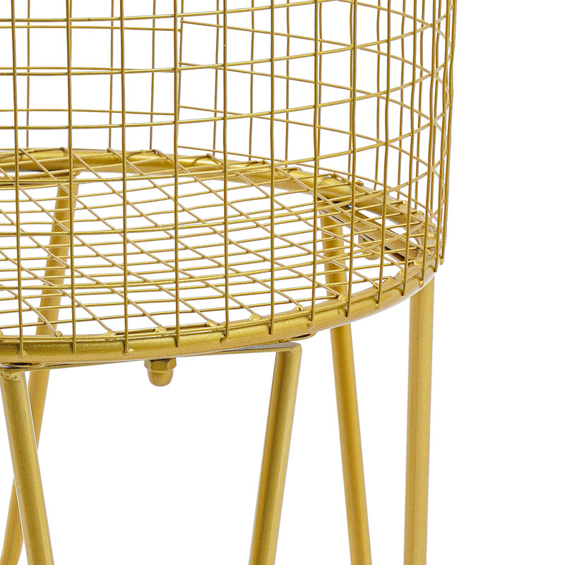 Laundry Hamper With Wheels, Gold