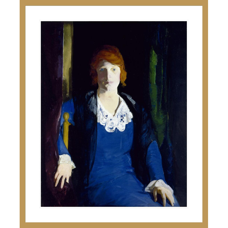 «Portrait of Florence Pierce» par George Wesley Bellows - Estampe numérique encadrée, H 40,58 po x l 33,5 po